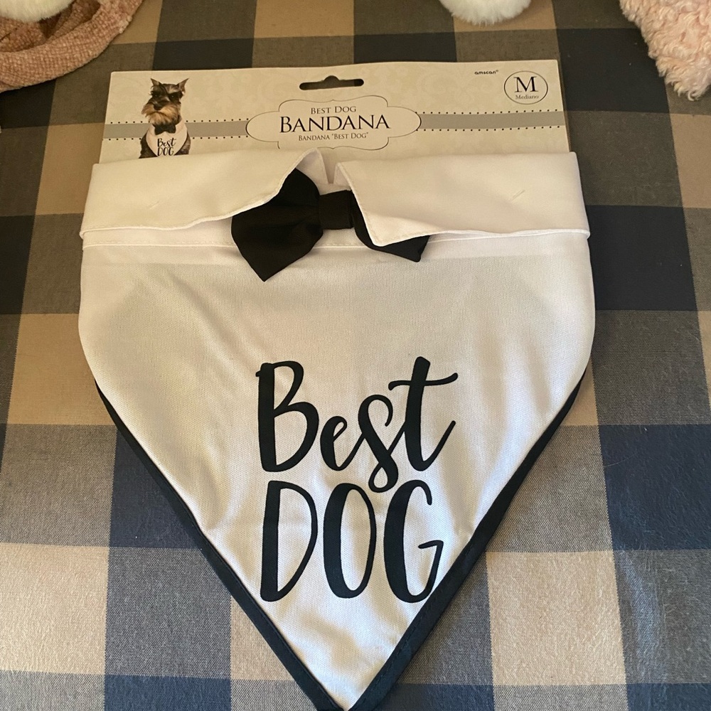NWT BEST DOG MD pet wedding bandana